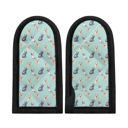 Watercolor French Bulldog Pattern Print Skillet Handle Cover