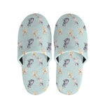 Watercolor French Bulldog Pattern Print Slippers