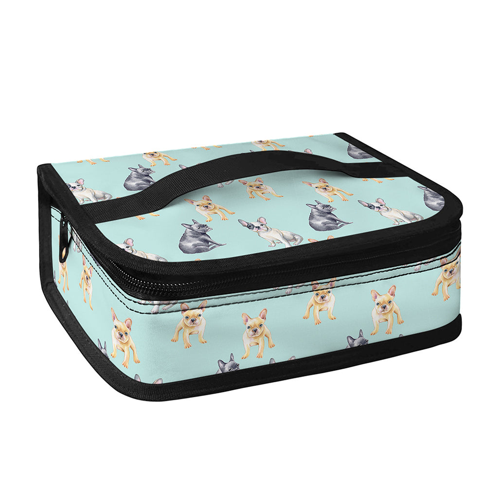 Watercolor French Bulldog Pattern Print Small Lunch Bag