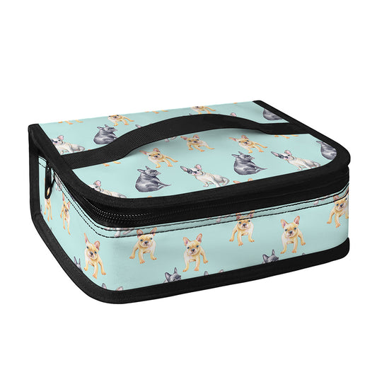 Watercolor French Bulldog Pattern Print Small Lunch Bag