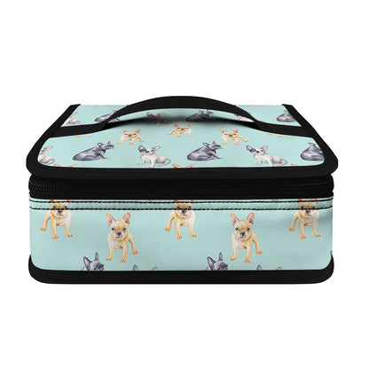 Watercolor French Bulldog Pattern Print Small Lunch Bag