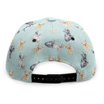 Watercolor French Bulldog Pattern Print Snapback Cap
