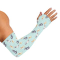Watercolor French Bulldog Pattern Print Sun Protection Arm Sleeves