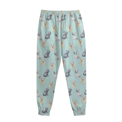 Watercolor French Bulldog Pattern Print Sweatpants