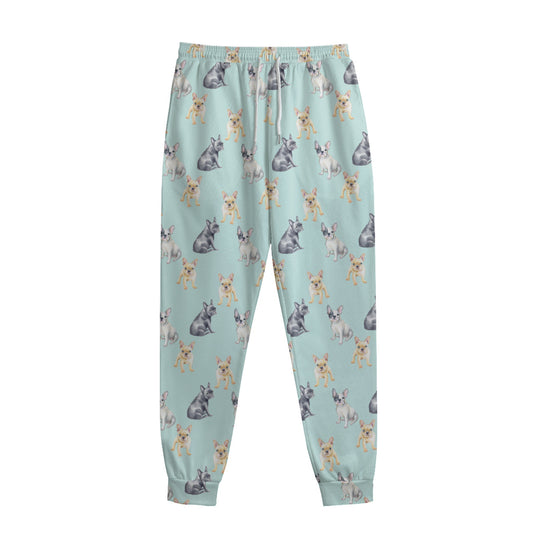 Watercolor French Bulldog Pattern Print Sweatpants