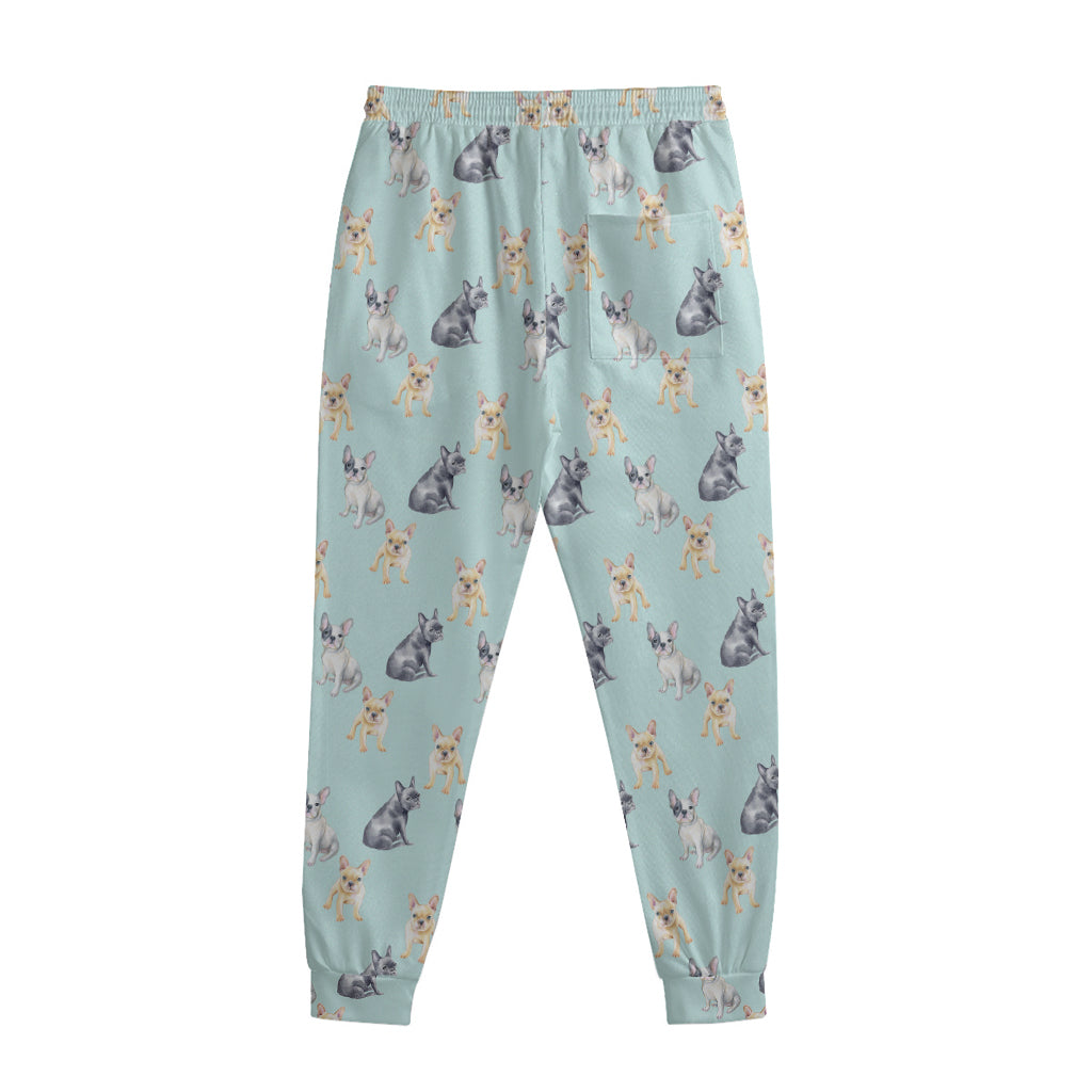 Watercolor French Bulldog Pattern Print Sweatpants