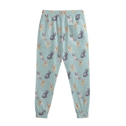 Watercolor French Bulldog Pattern Print Sweatpants