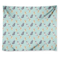 Watercolor French Bulldog Pattern Print Tapestry