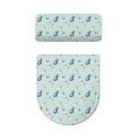 Watercolor French Bulldog Pattern Print Toilet Lid And Tank Cover Set