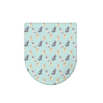 Watercolor French Bulldog Pattern Print Toilet Lid Cover