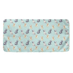 Watercolor French Bulldog Pattern Print Towel