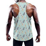 Watercolor French Bulldog Pattern Print Training Tank Top