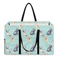 Watercolor French Bulldog Pattern Print Utility Tote Bag
