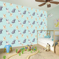 Watercolor French Bulldog Pattern Print Wall Sticker