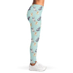 Watercolor French Bulldog Pattern Print Women's Leggings