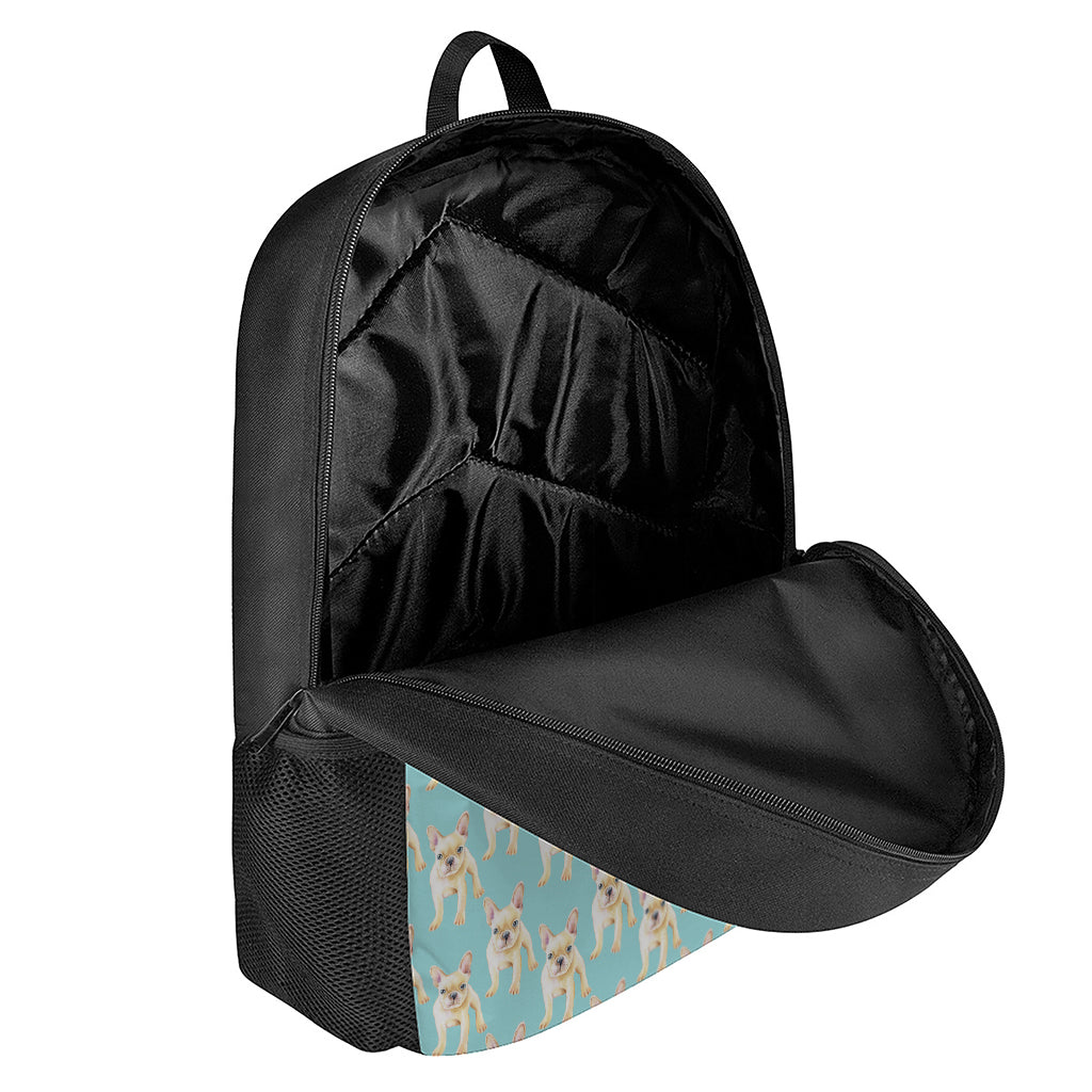 Watercolor French Bulldog Puppy Print 17 Inch Backpack