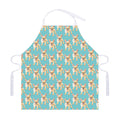 Watercolor French Bulldog Puppy Print Adjustable Apron