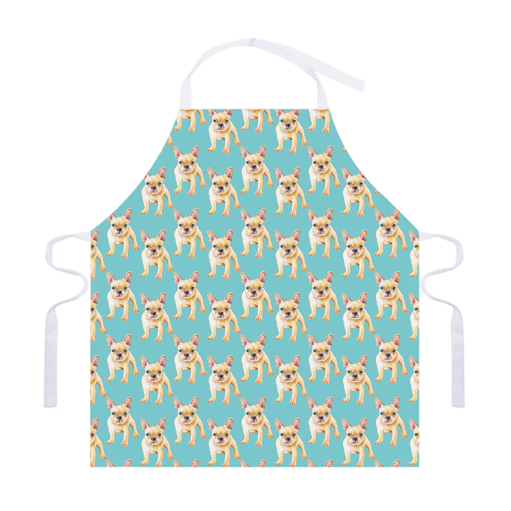Watercolor French Bulldog Puppy Print Adjustable Apron