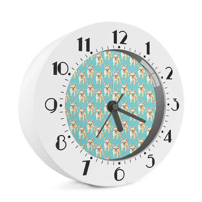 Watercolor French Bulldog Puppy Print Alarm Clock