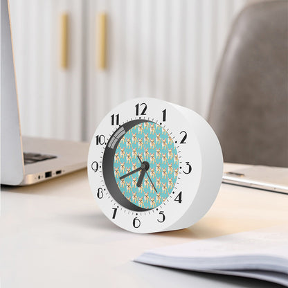 Watercolor French Bulldog Puppy Print Alarm Clock