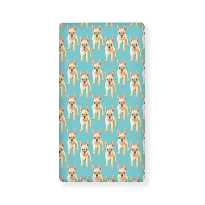 Watercolor French Bulldog Puppy Print Baby Crib Sheet