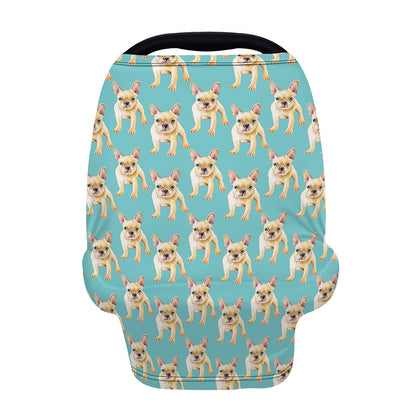 Watercolor French Bulldog Puppy Print Baby Seat Cover