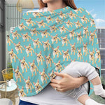 Watercolor French Bulldog Puppy Print Baby Seat Cover