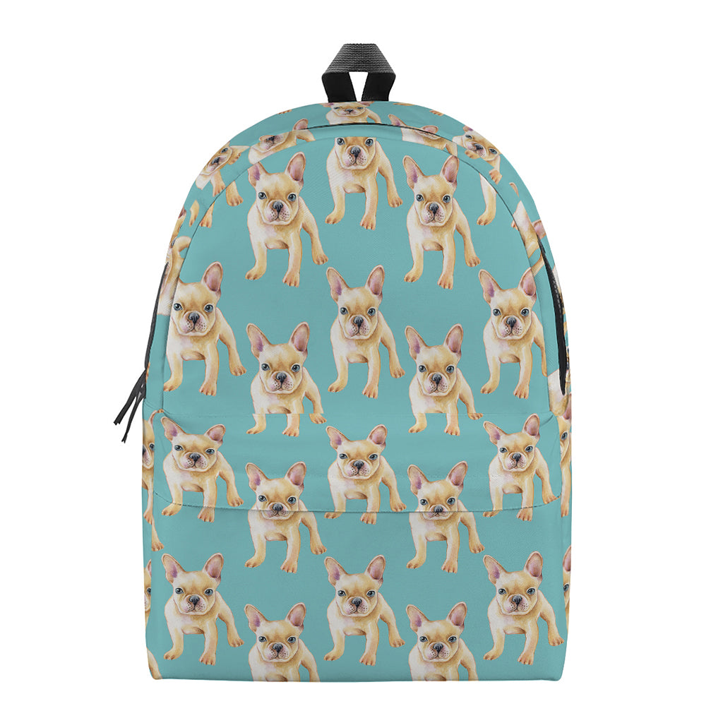 Watercolor French Bulldog Puppy Print Backpack