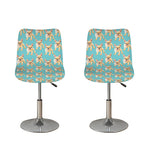 Watercolor French Bulldog Puppy Print Bar Stool Covers