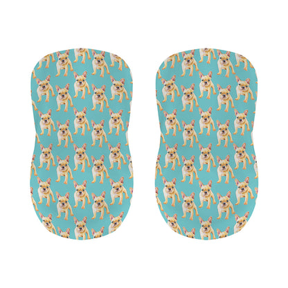Watercolor French Bulldog Puppy Print Bar Stool Covers