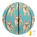 Watercolor French Bulldog Puppy Print Basketball