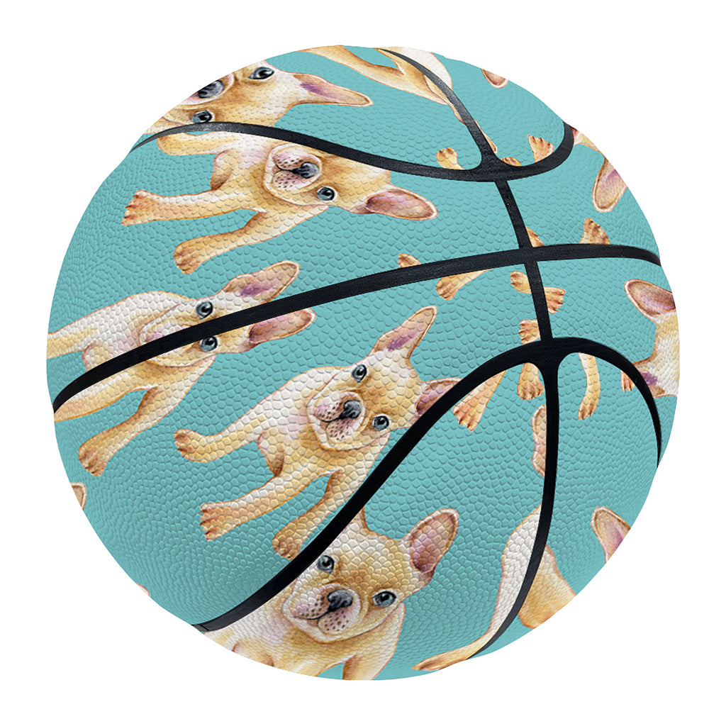 Watercolor French Bulldog Puppy Print Basketball