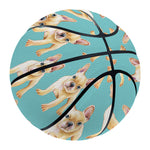 Watercolor French Bulldog Puppy Print Basketball