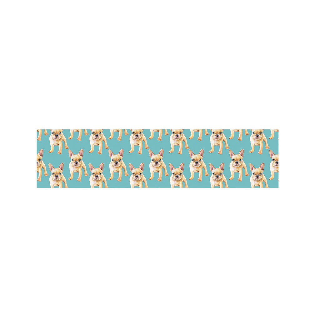 Watercolor French Bulldog Puppy Print Bed Runner