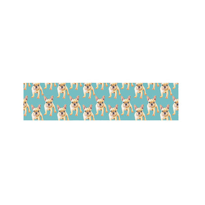 Watercolor French Bulldog Puppy Print Bed Runner