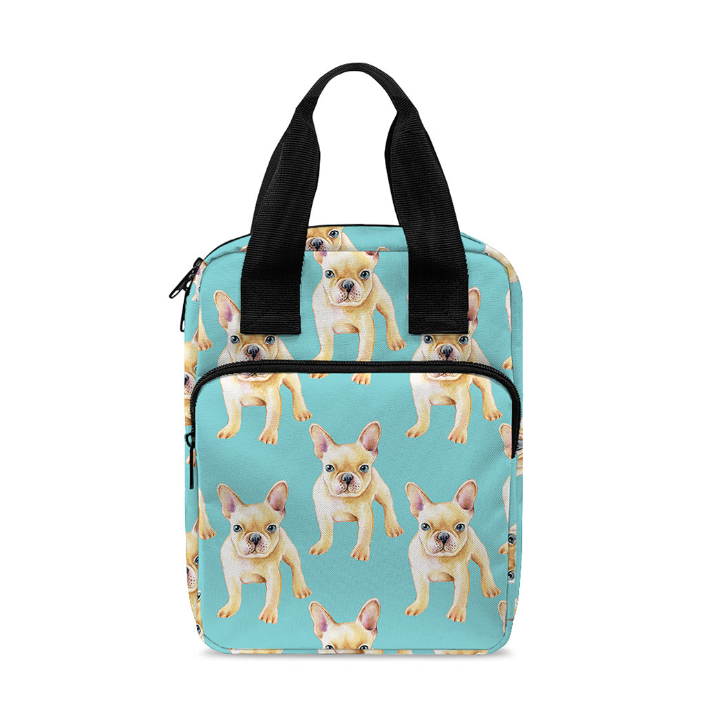 Watercolor French Bulldog Puppy Print Bible Tote Bag