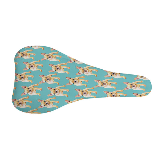 Watercolor French Bulldog Puppy Print Bicycle Seat Cover