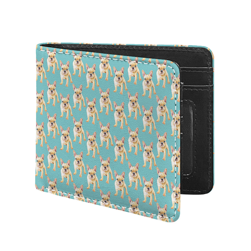 Watercolor French Bulldog Puppy Print Bifold Wallet