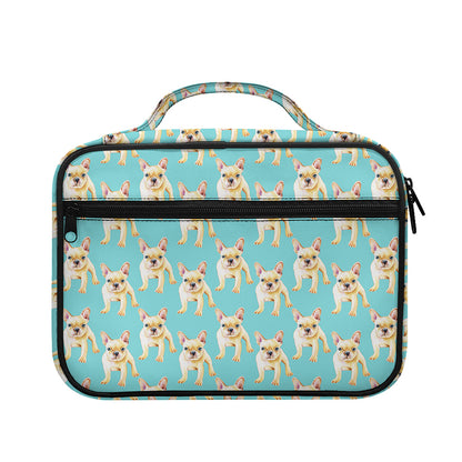 Watercolor French Bulldog Puppy Print Briefcase Bible Bag