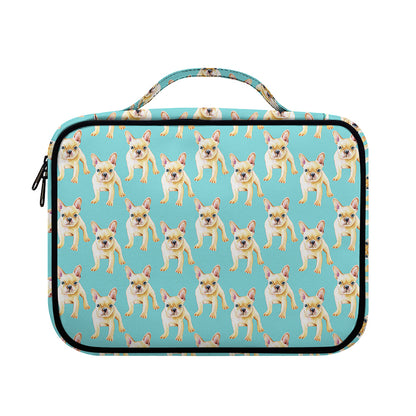 Watercolor French Bulldog Puppy Print Briefcase Bible Bag