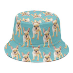 Watercolor French Bulldog Puppy Print Bucket Hat