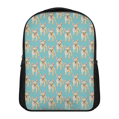 Watercolor French Bulldog Puppy Print Casual Backpack