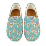 Watercolor French Bulldog Puppy Print Casual Shoes