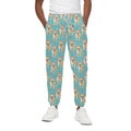 Watercolor French Bulldog Puppy Print Cotton Sweatpants