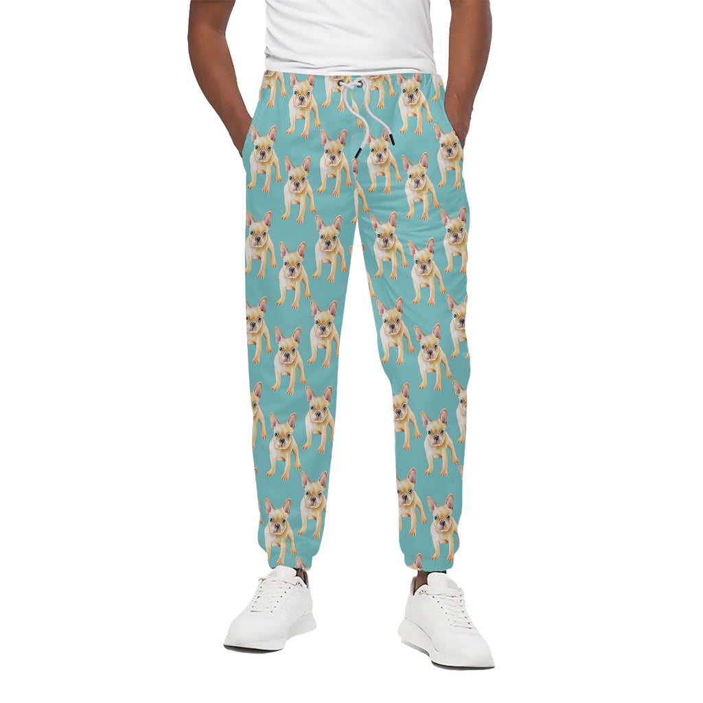 Watercolor French Bulldog Puppy Print Cotton Pants