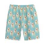Watercolor French Bulldog Puppy Print Cotton Shorts