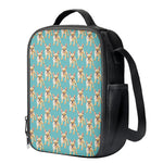 Watercolor French Bulldog Puppy Print Crossbody Lunch Bag