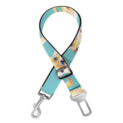 Watercolor French Bulldog Puppy Print Dog Seat Belt