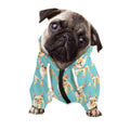 Watercolor French Bulldog Puppy Print Dog Zip Up Hoodie