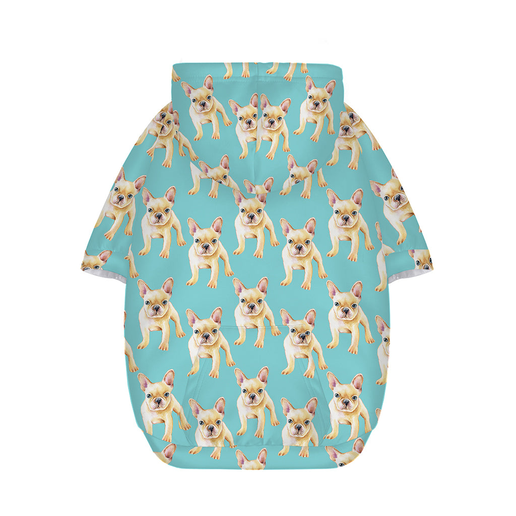 Watercolor French Bulldog Puppy Print Dog Zip Up Hoodie